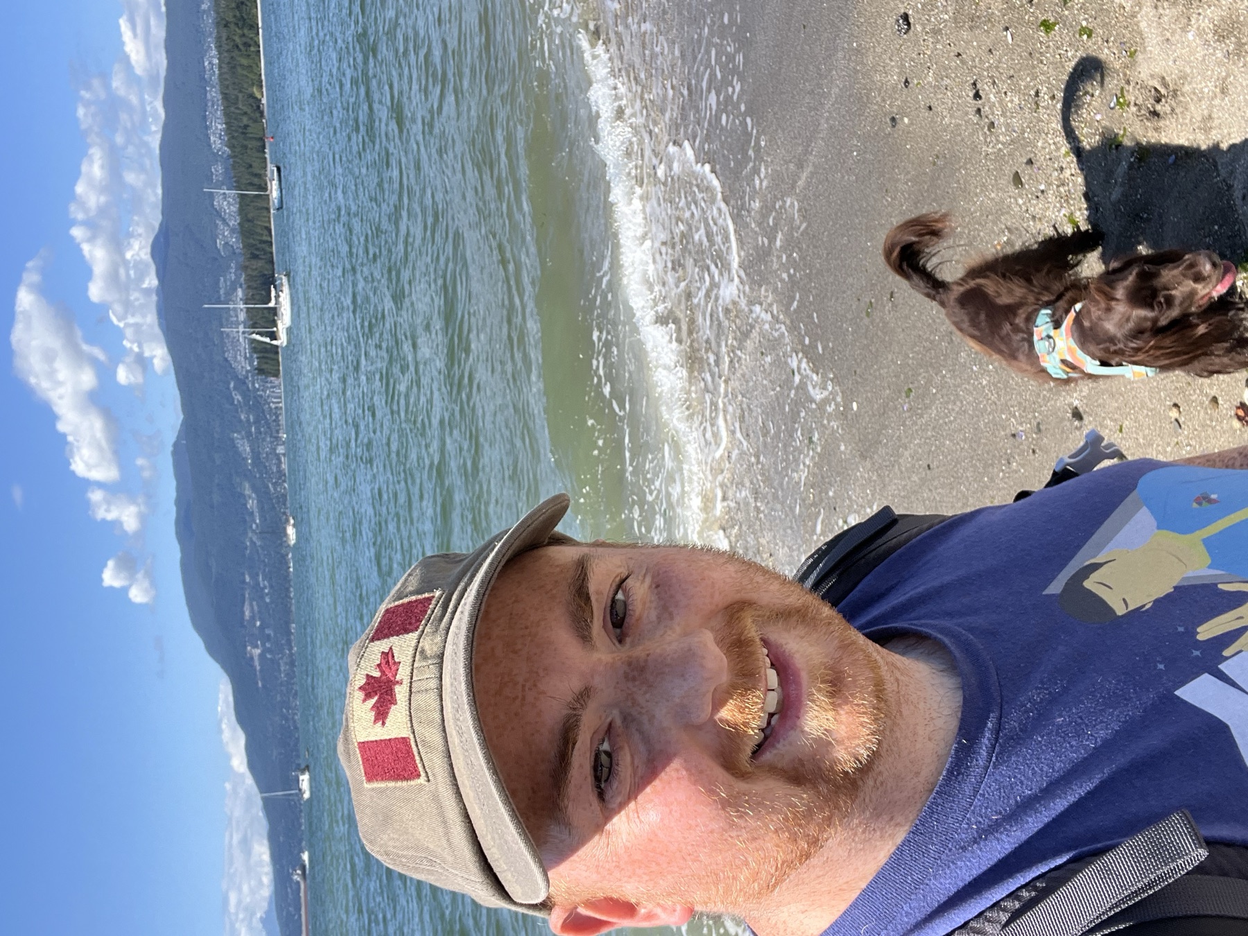 Shaun and Tilly together on Hadden Beach