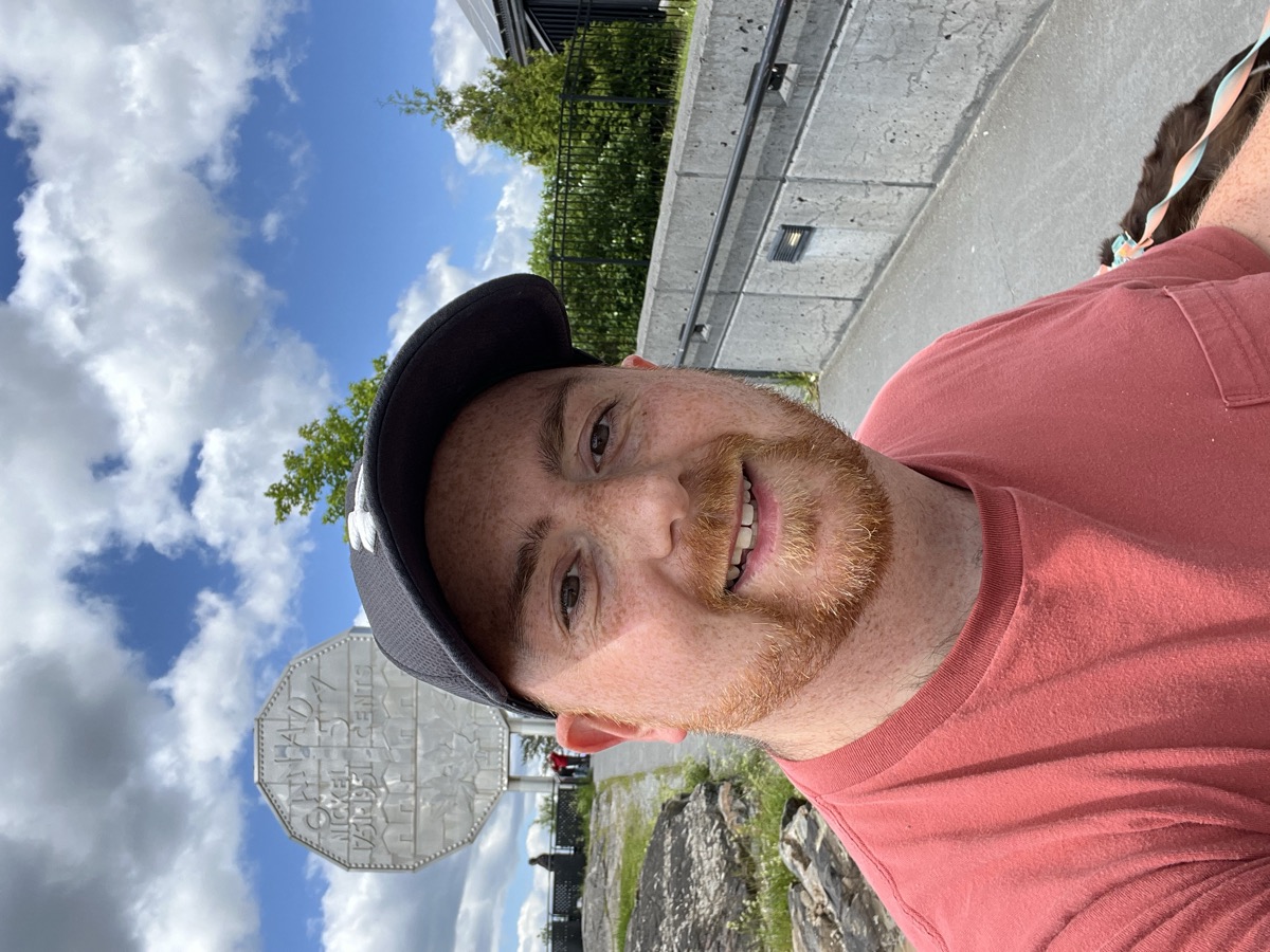 Shaun taking a photograph at the Big Nickel
