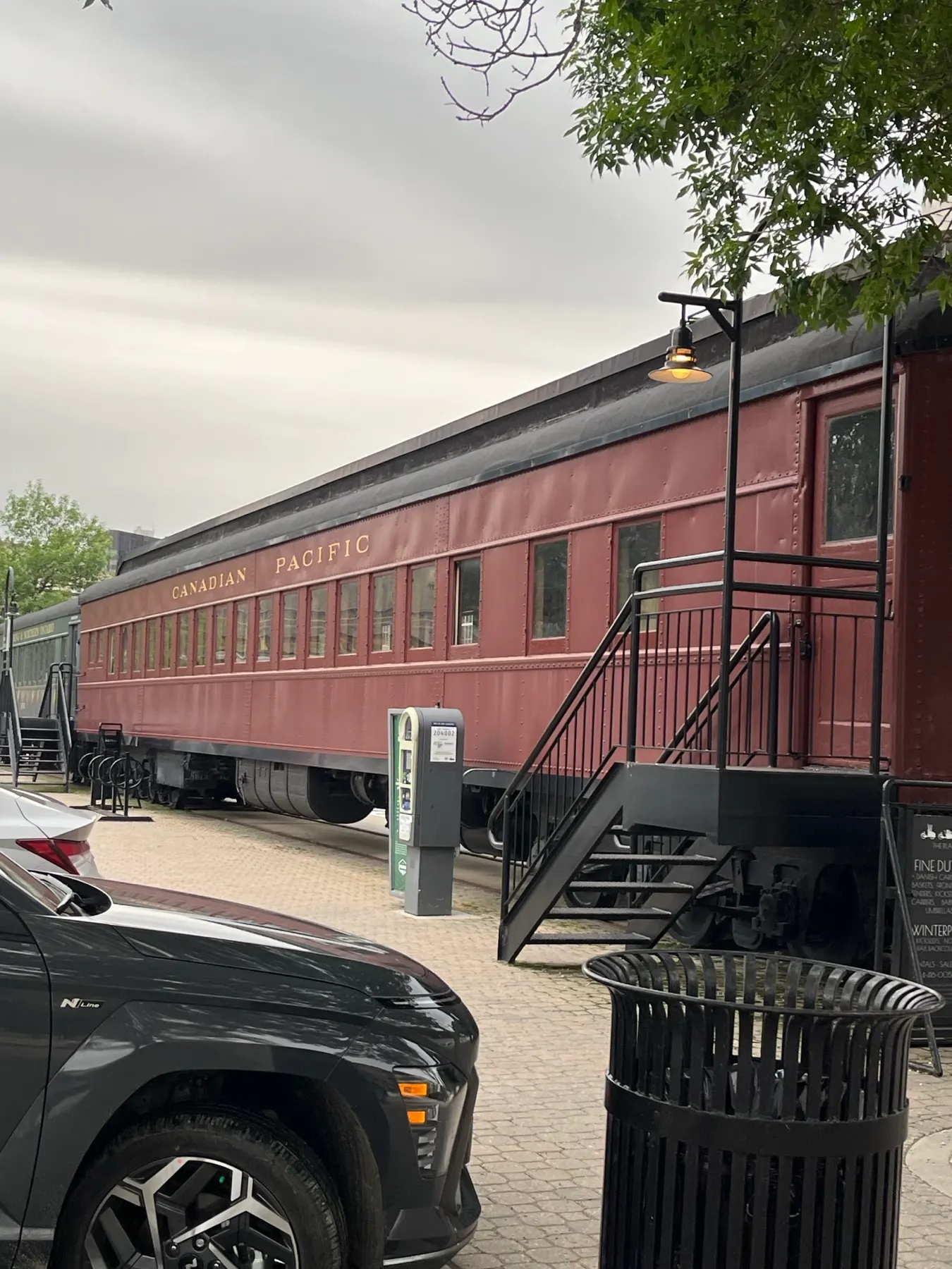 Un wagon historique du Canadien Pacifique à The Forks