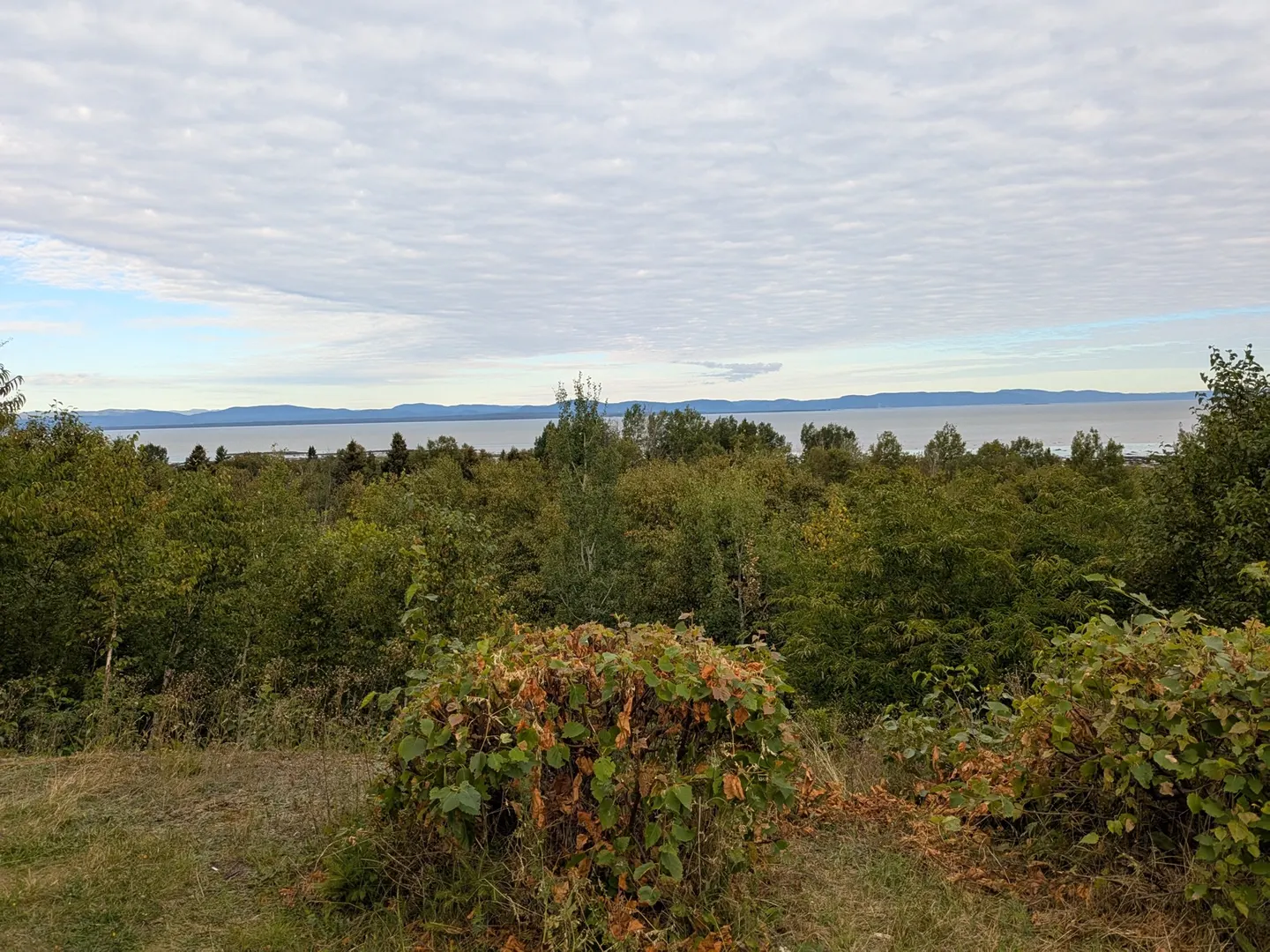 A cloudy view over the Saint Lawrence River from Rivière-du-Loup